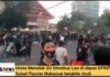 Unujuk Rasa Menolak UU Omnibus Law di Depan DPRD Sulsel
