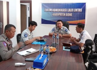 Maraknya Kendaraan Rakitan, Jasa Raharja Perwakilan Watampone Adakan Rakor Forum Komunikasi Lalu Lintas Kabupaten Bone