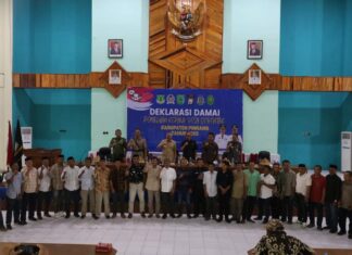 Jelang Pilkades, Pemkab Pinrang Gelar Deklarasi Damai Pilkades Serentak 2023