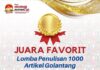 Raih Juara Favorit Tingkat Nasional Lomba Penulisan 1000 Artikel Golantang, Sendi Peronika Harumkan Kampus UPRI