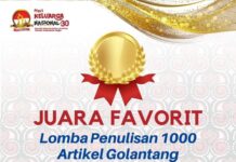 Raih Juara Favorit Tingkat Nasional Lomba Penulisan 1000 Artikel Golantang, Sendi Peronika Harumkan Kampus UPRI
