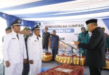 Bupati Pinrang Lantik 2 Kades Terpilih