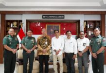 Pangdam XIV/Hsn Terima Audiensi Pejabat Baru Kepala Stasiun TVRI Sulsel