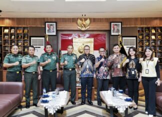 Pererat Sinergi, Pangdam XIV/Hasanuddin Sambut Kunjungan Silaturahmi Rombongan PT. Bank Mandiri Taspen