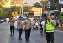 Kapolsek Tamalate Bersama Jajaran Amankan Aksi Demo HIMAPOLINDO Korwil 5 di Makassar